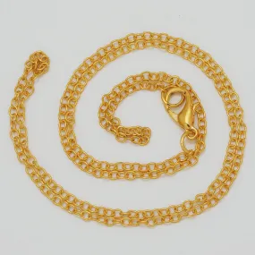 Great Quality 18＂2mm Finish Chain Necklace Chains Bulk For Pendant DIY jewelry Accessory 18K Gold 20Pcs