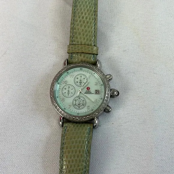 Green Mother of Pearl Face Watch