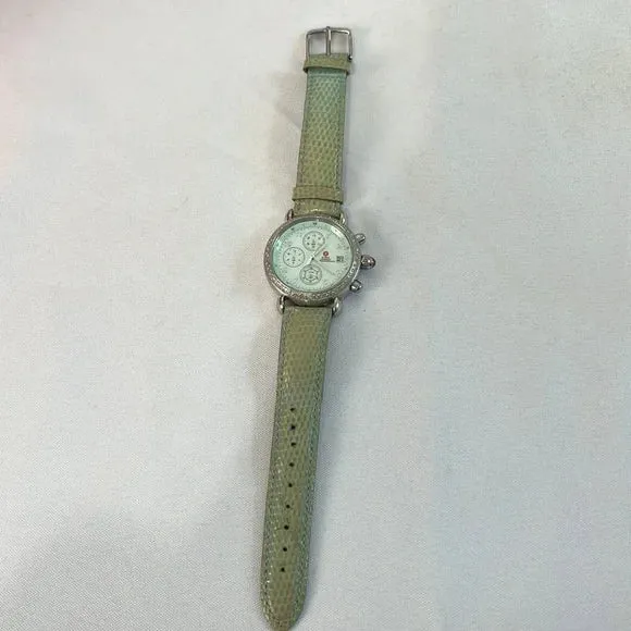 Green Mother of Pearl Face Watch