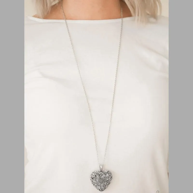 Heartless Heiress Silver Necklace