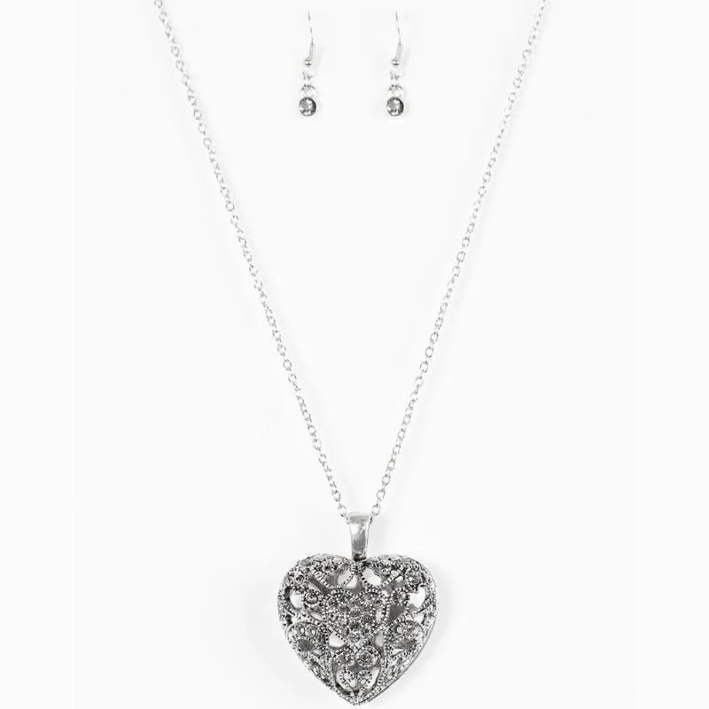 Heartless Heiress Silver Necklace