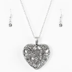 Heartless Heiress Silver Necklace