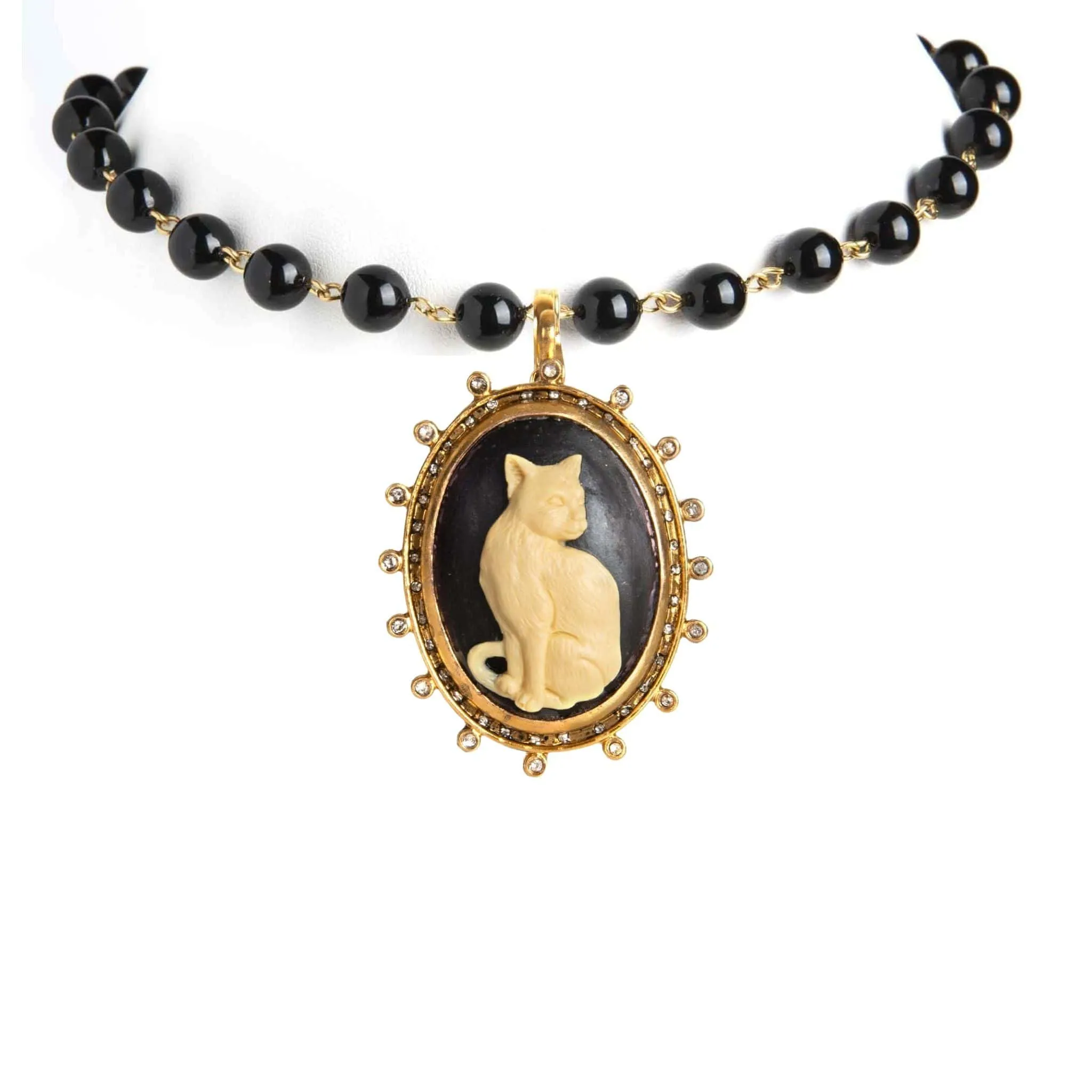 Iconic Pearl Choker Mystic Black Pearl with All Medallions