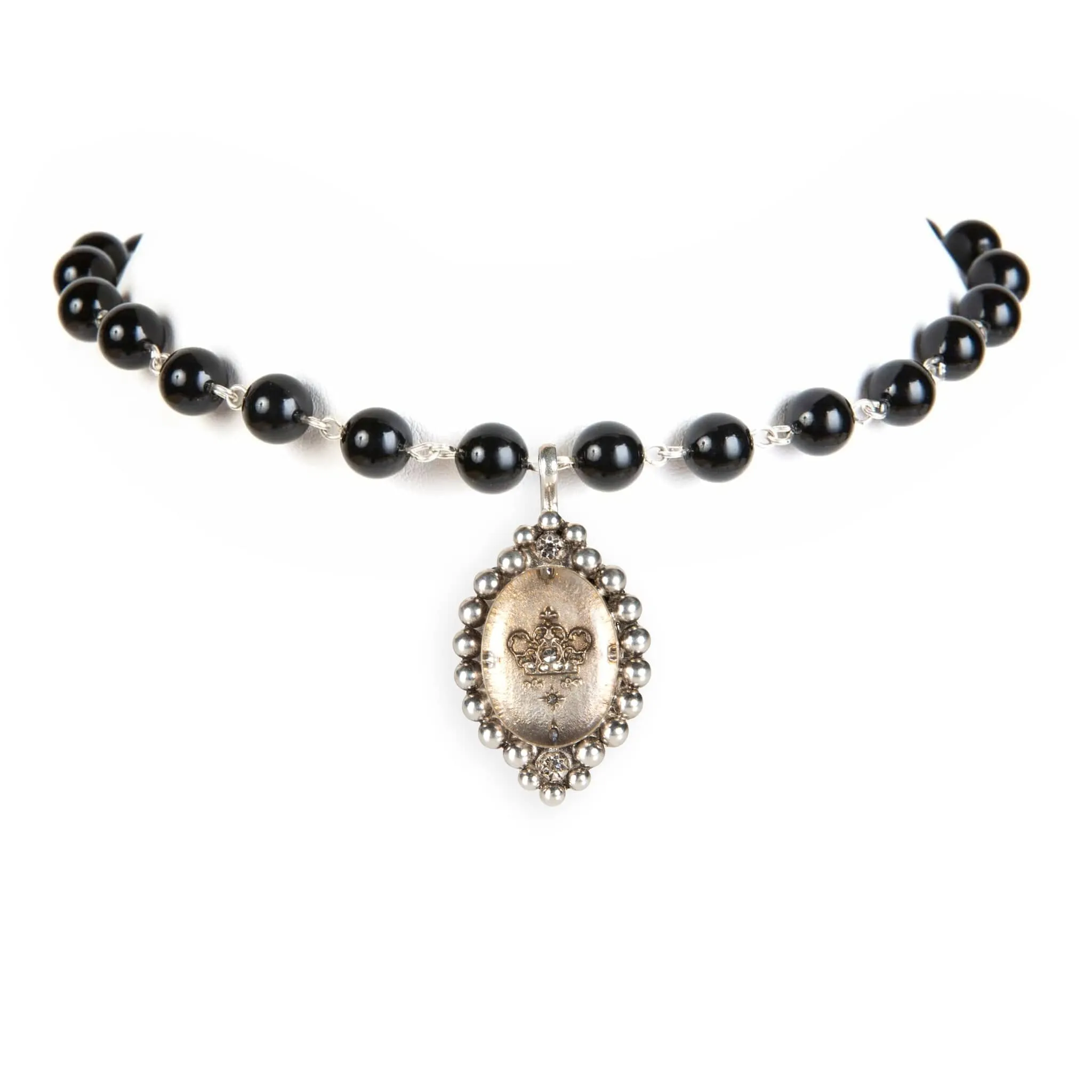 Iconic Pearl Choker Mystic Black Pearl with All Medallions