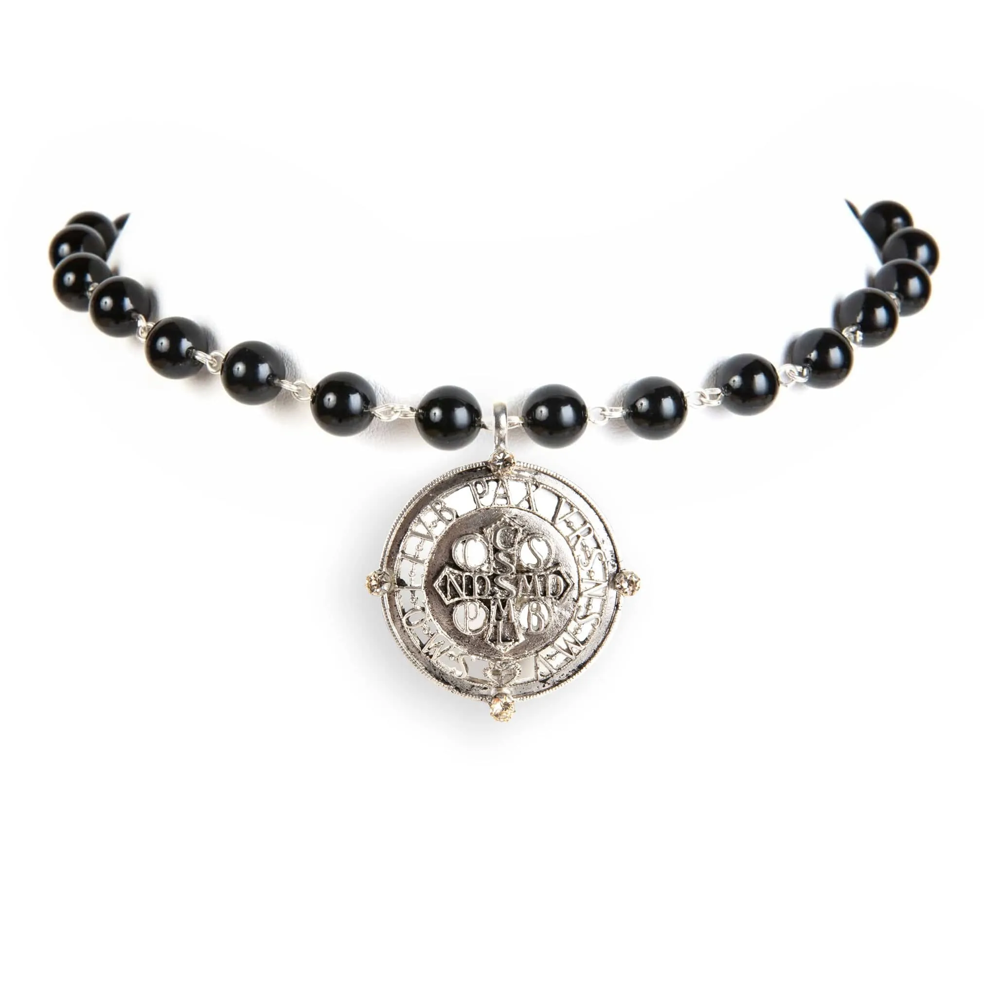 Iconic Pearl Choker Mystic Black Pearl with All Medallions