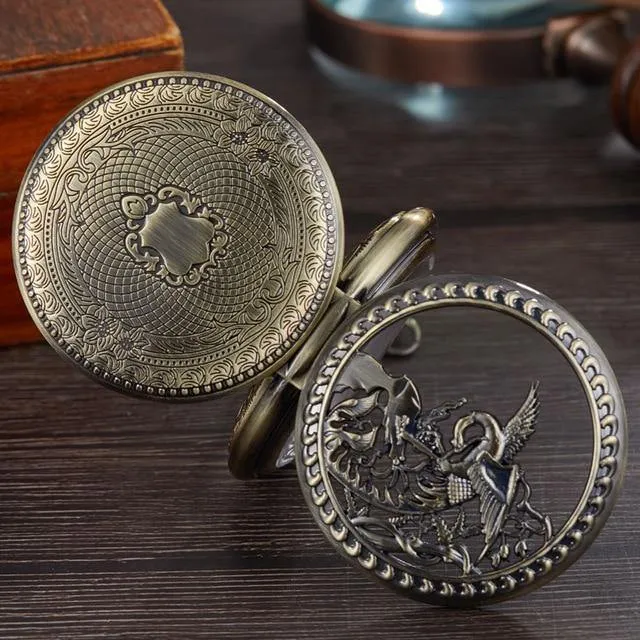 Immortal Phoenix Mechanical Pocket Watch