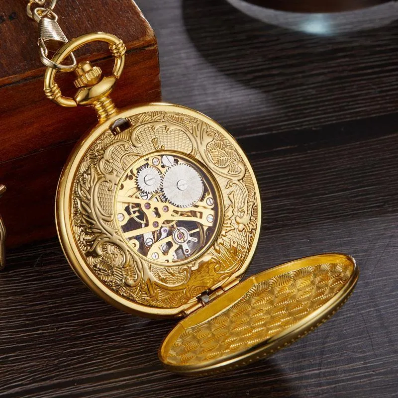 Immortal Phoenix Mechanical Pocket Watch