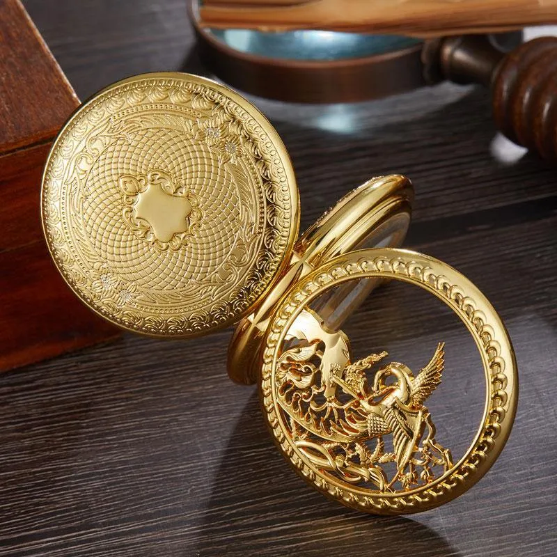 Immortal Phoenix Mechanical Pocket Watch