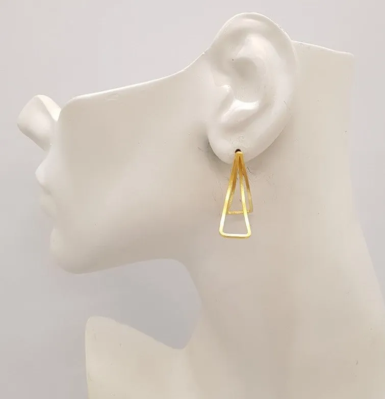 Intertwined Triangles Stud Earrings