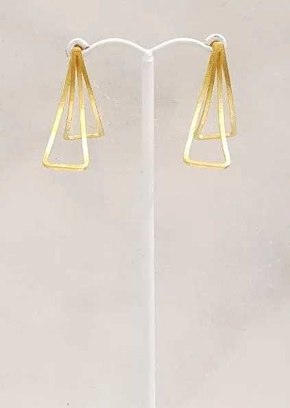 Intertwined Triangles Stud Earrings