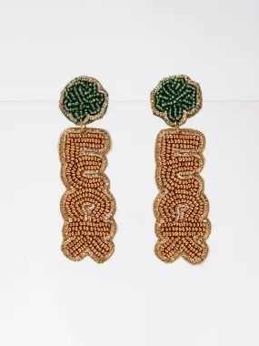 Ireland Saint Patrick's Luck Seed Bead Drop Earrings