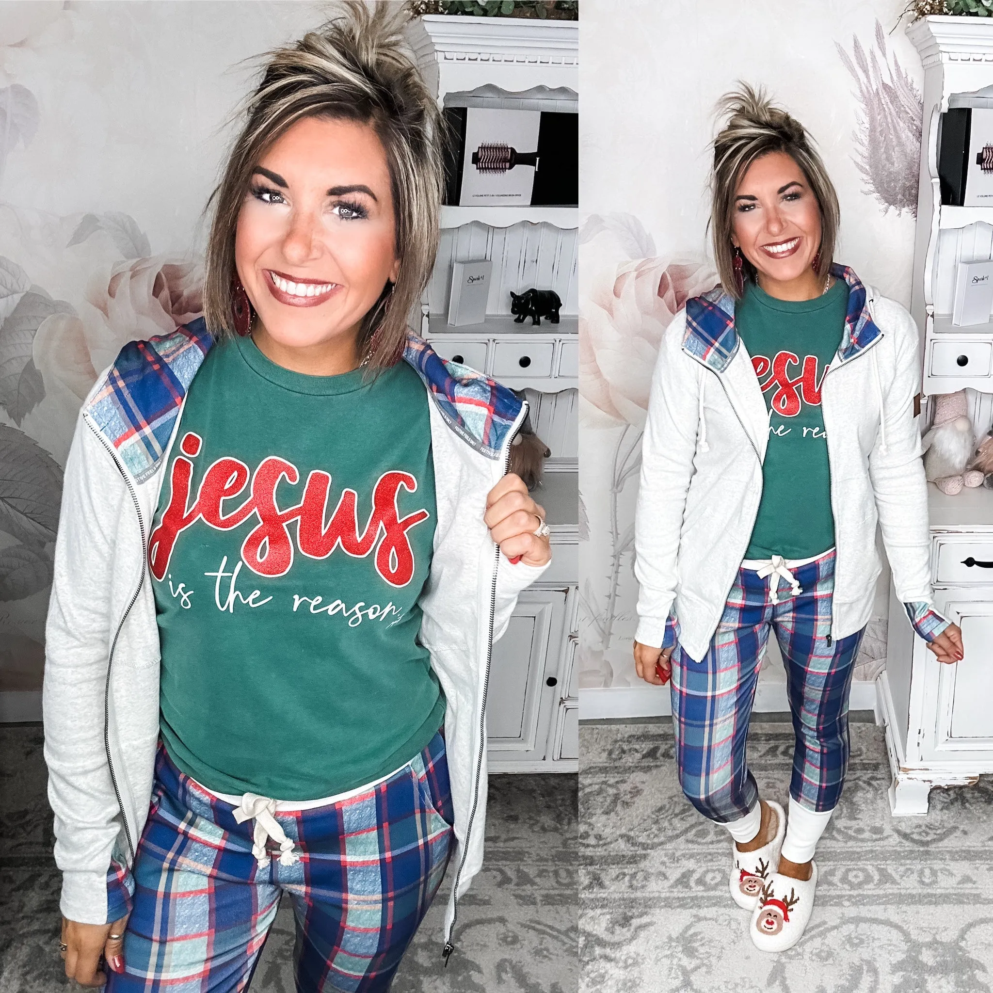 Jesus is the Reason Glitter Graphic Tee