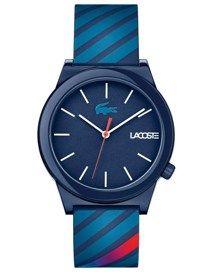 Lacoste Mens Motion Watch - TR90 Case - Blue Dial - Blue Silicone Strap