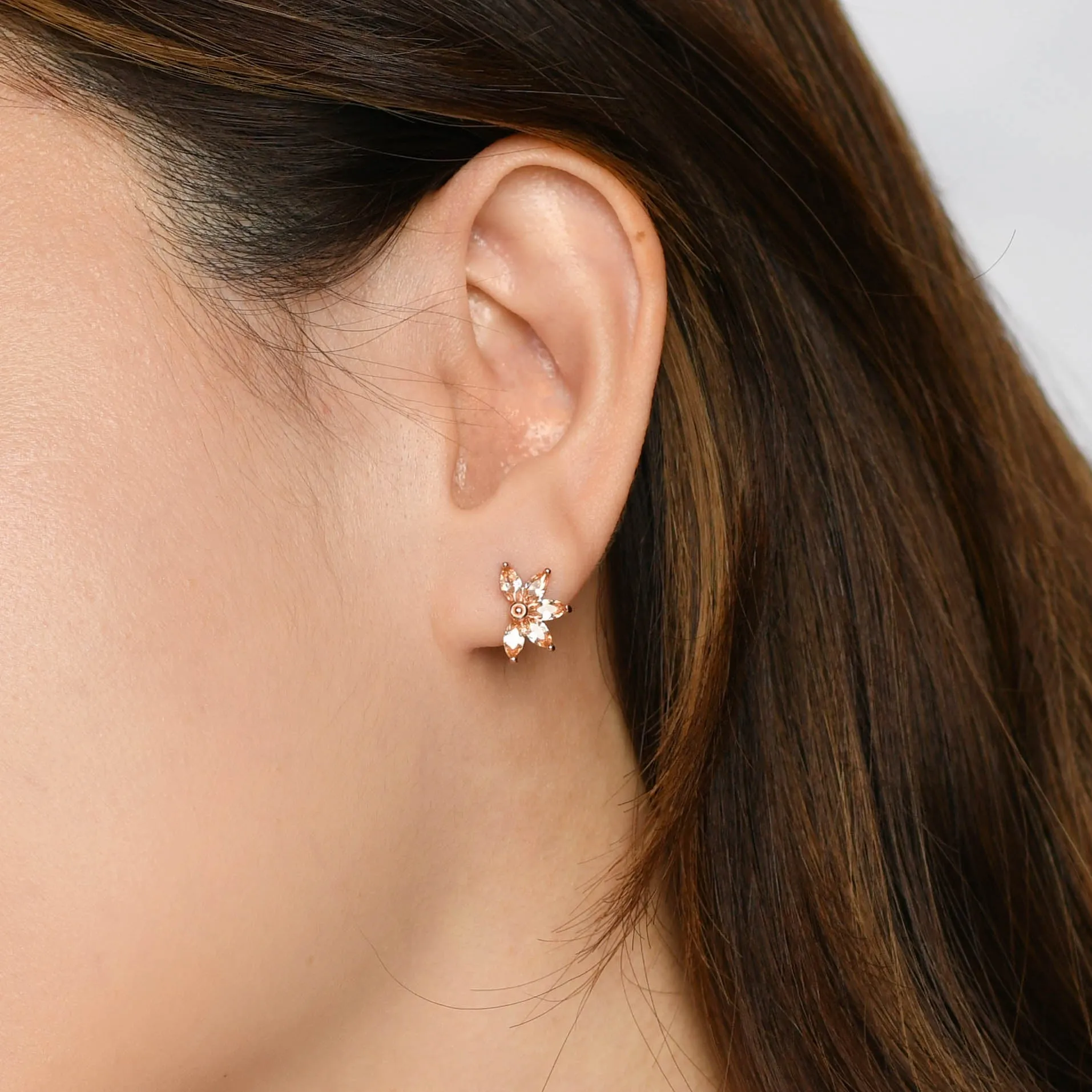 Lily Stud | Dusty Rose Gold