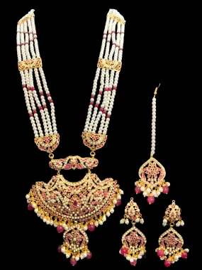 LN141 Yashvi rani haar in rubies (  SHIPS IN 4 WEEKS )