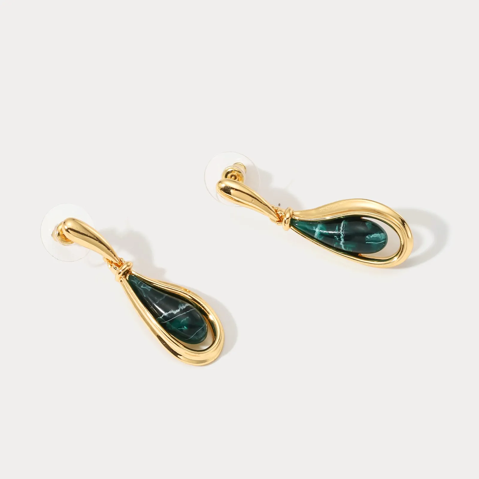 Malachite Drop Earrings