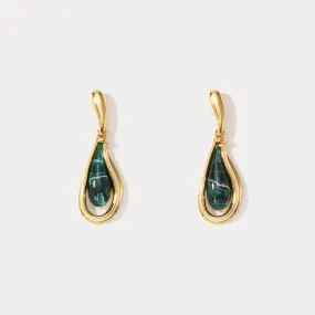 Malachite Drop Earrings