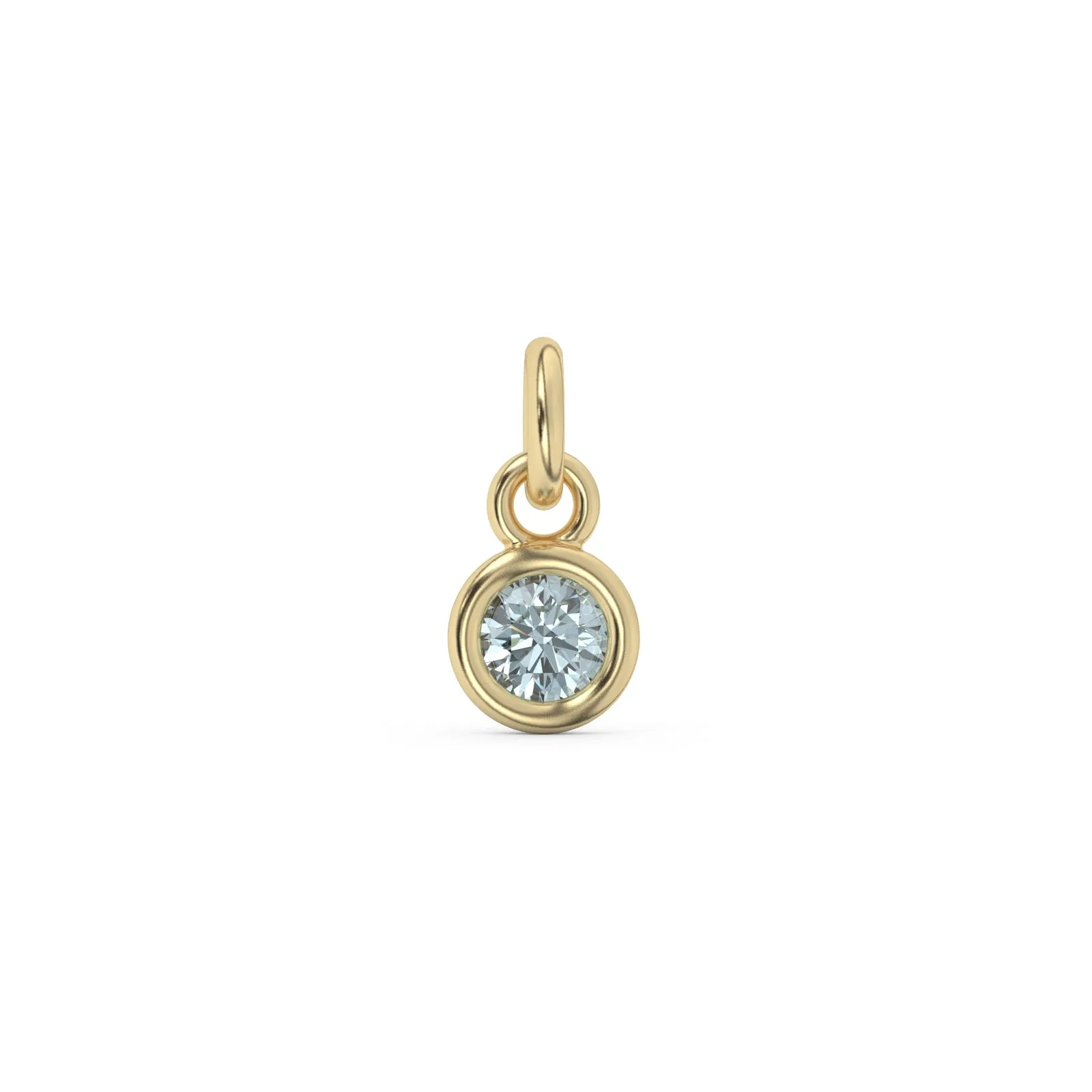 March Birthstone Charm | 10k Yellow Gold