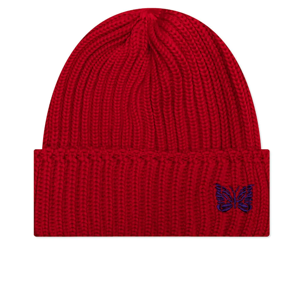 Merino Wool Watch Cap - Red