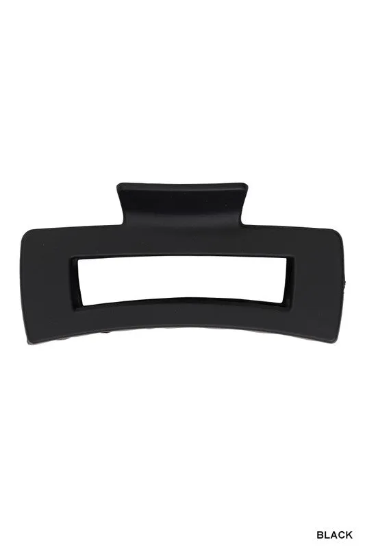 Mina Rectangular Claw Clip - Black