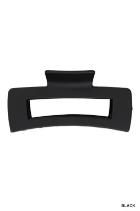 Mina Rectangular Claw Clip - Black