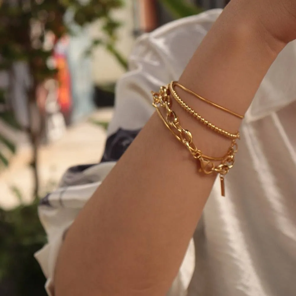 Minimalist Beads Bracelet Gold Vermeil