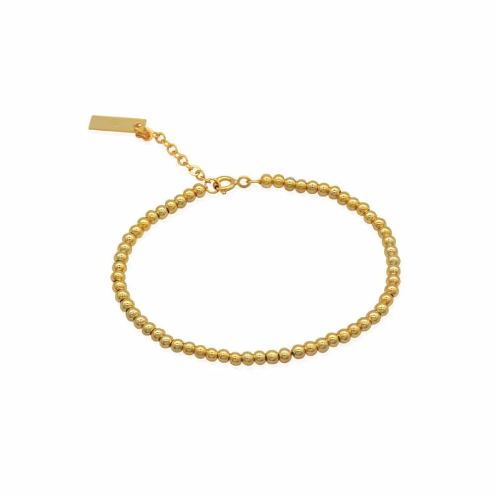 Minimalist Beads Bracelet Gold Vermeil