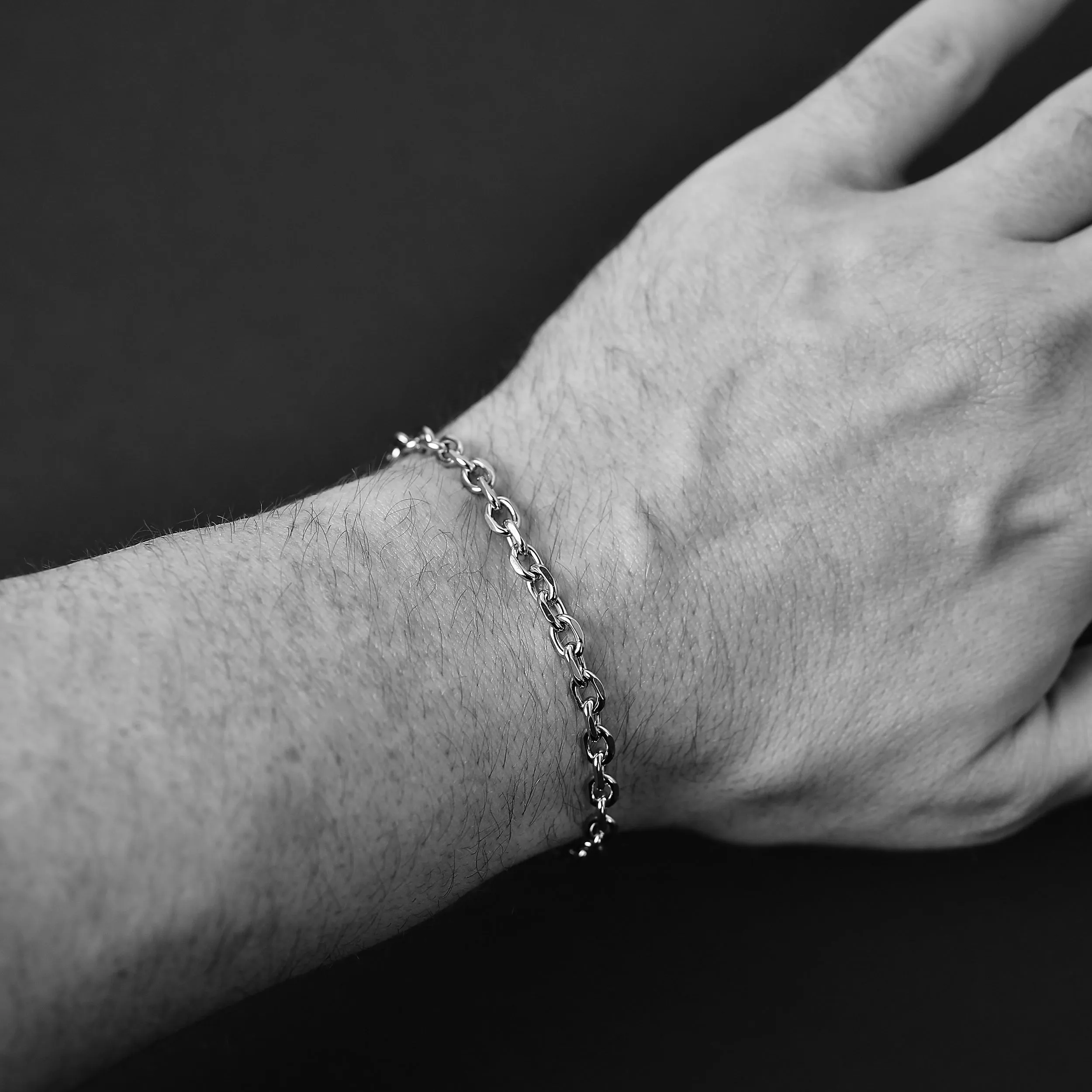 Modern Cable Chain Bracelet - Silver