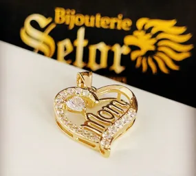 Mom heart pendant P283