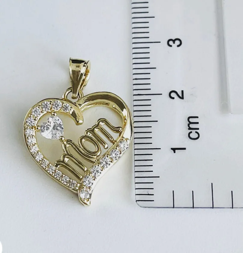 Mom heart pendant P283