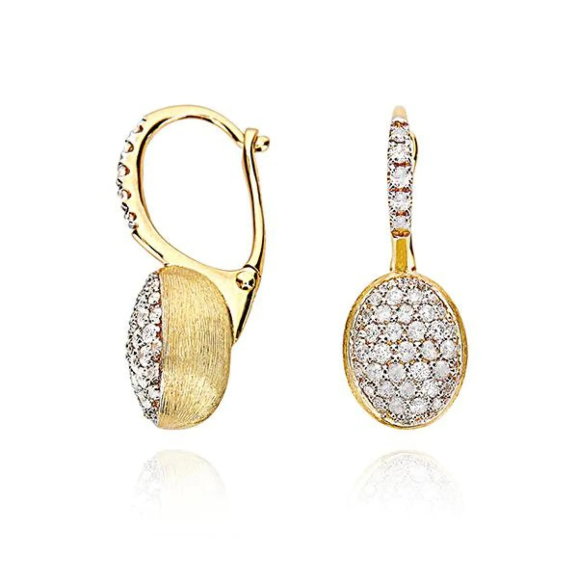 NANIS DANCING IN THE RAIN ELITE 18K YELLOW GOLD DIAMOND BALL DROP EARRINGS