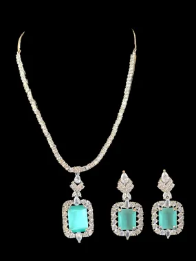 NS278  Myrha cz necklace set -MINT (  READY TO SHIP )