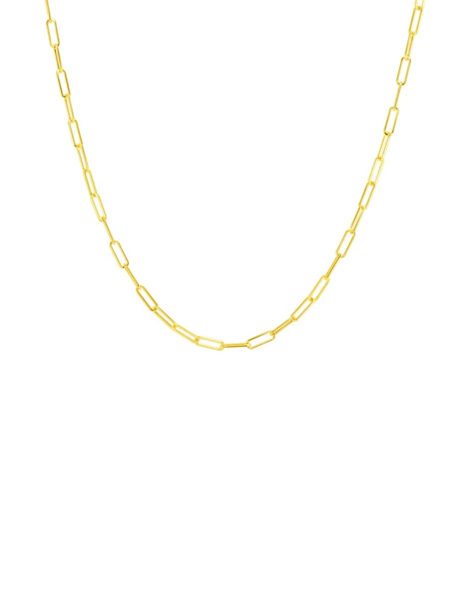 Paperclip 'XS' Chain Necklace 14K