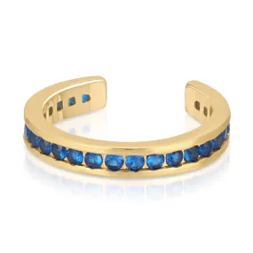 Pave Ear Cuff- Sapphire