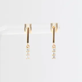 Pavé Drop Bar Earrings