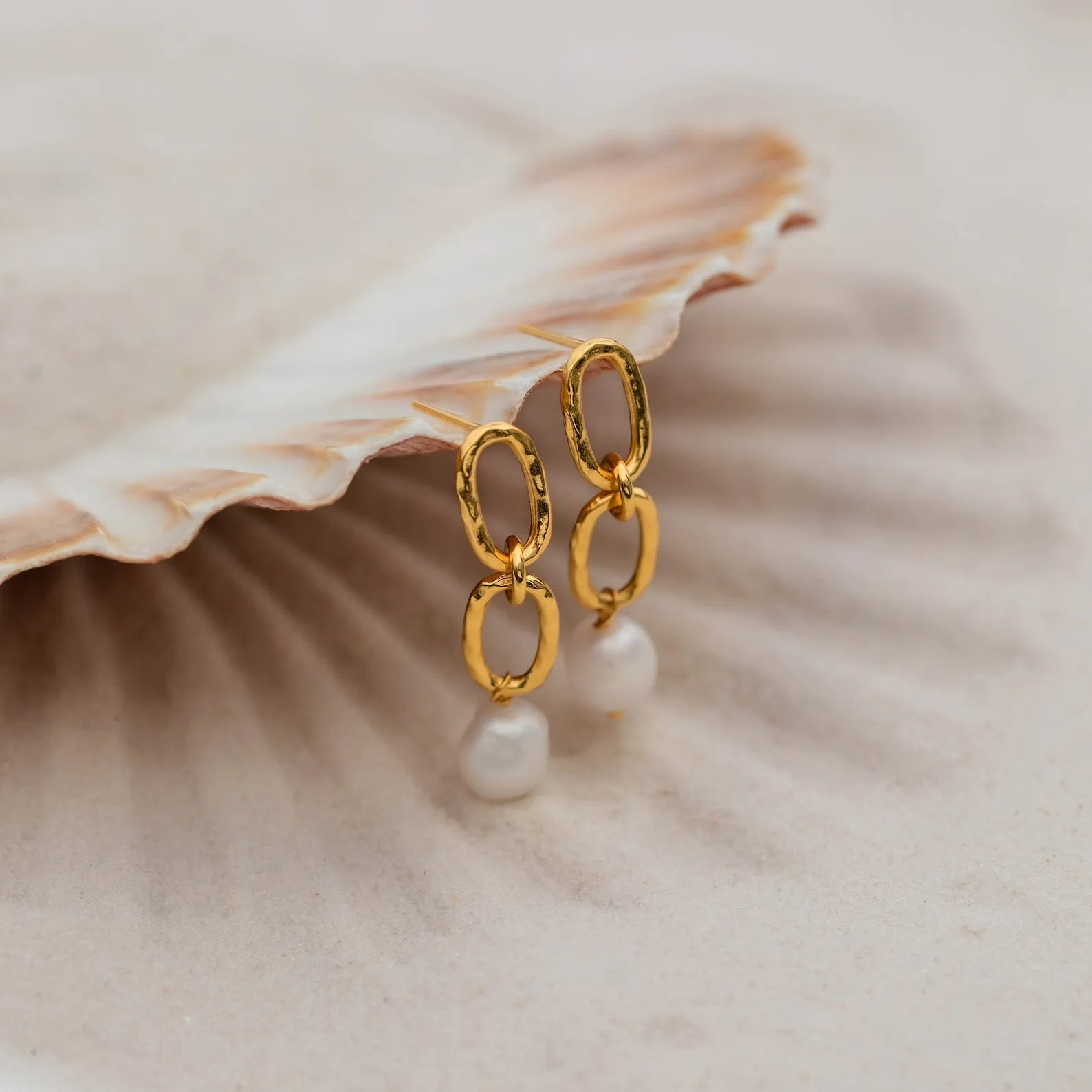 Pearl Drop Link Studs