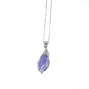 Periwinkle Blue Chalcedony Pendant