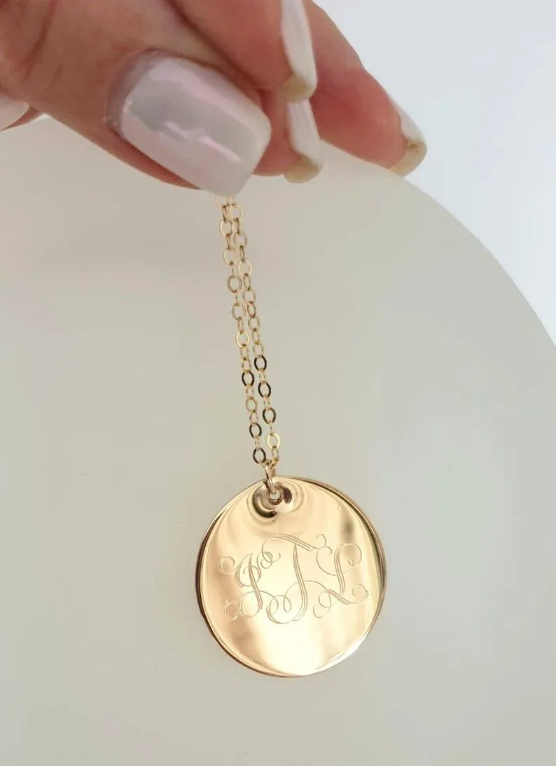 Personalized Monogram Pendant Necklace