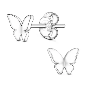 Petite Butterfly Stud Earrings Sterling Silver