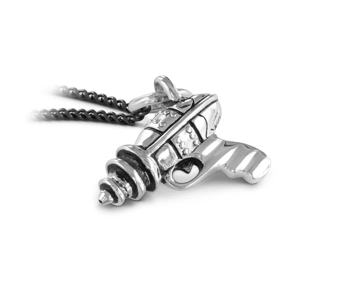 Ray Gun Necklace - Silver