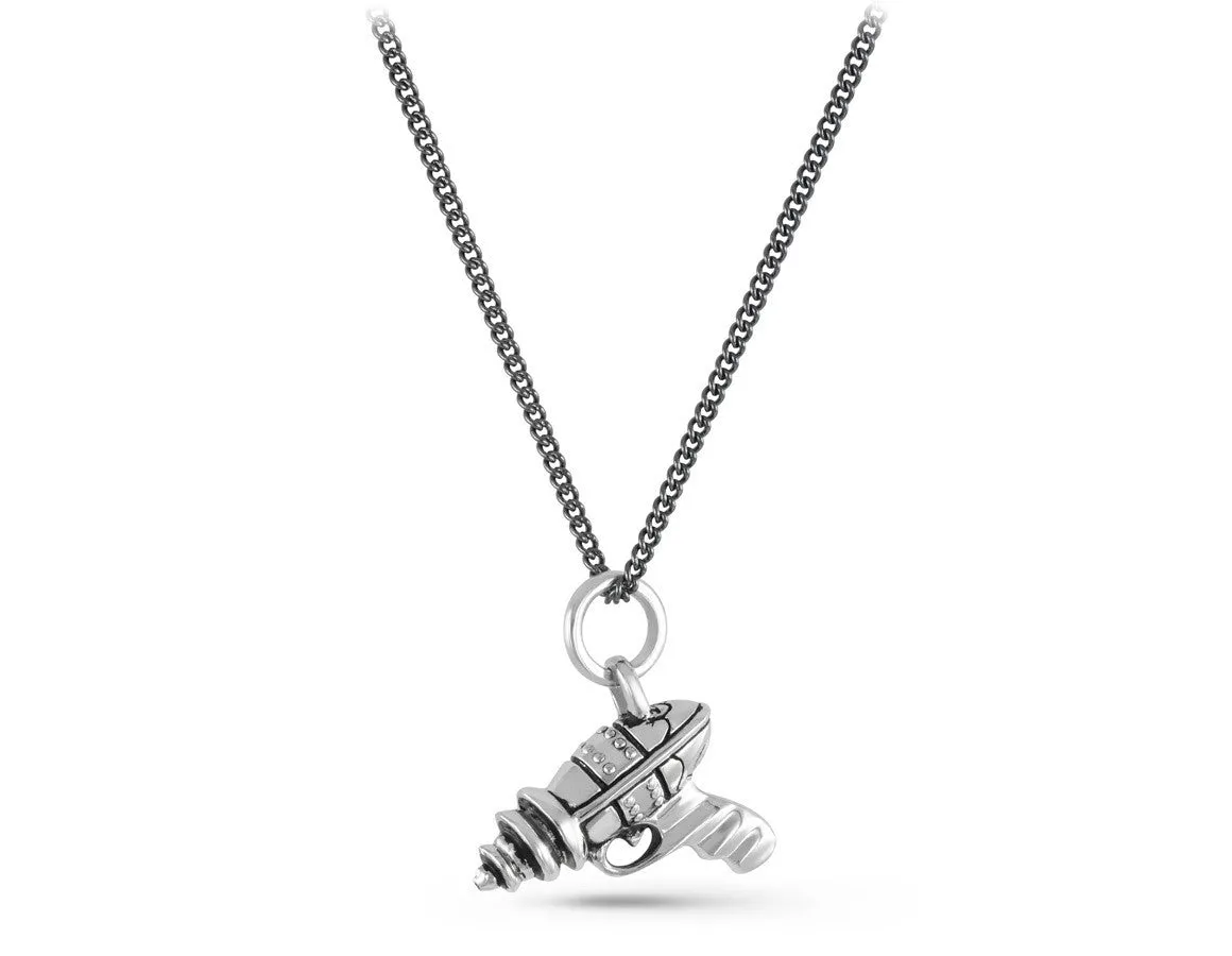 Ray Gun Necklace - Silver