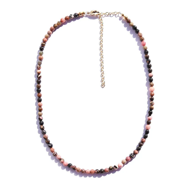 Rhodonite Beaded Necklace