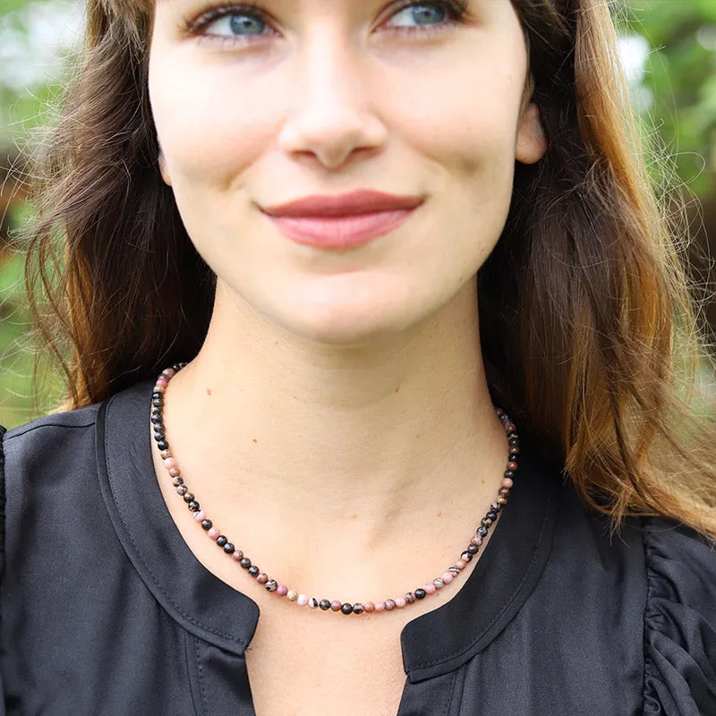 Rhodonite Beaded Necklace