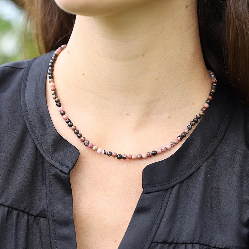 Rhodonite Beaded Necklace