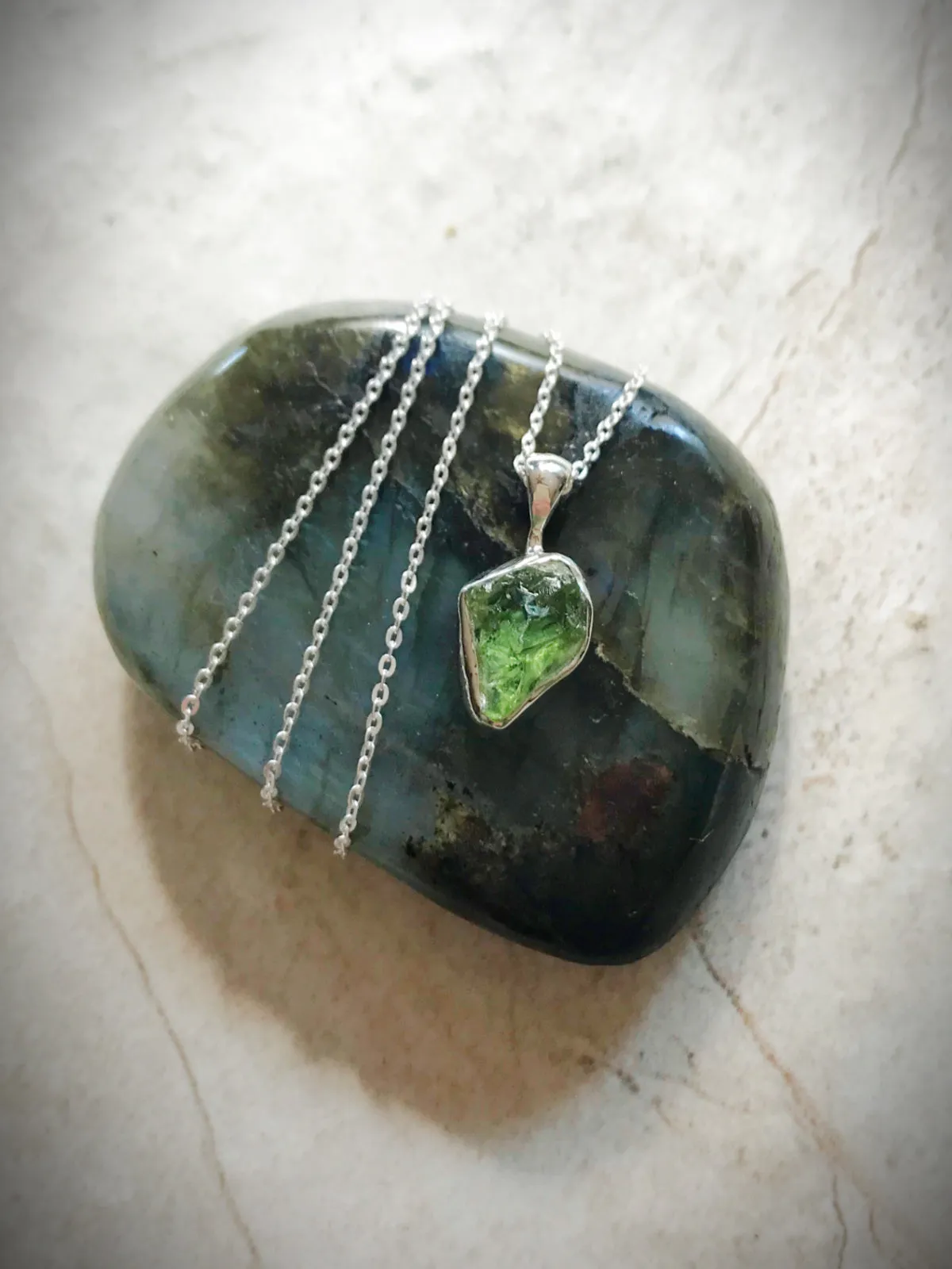 Rough Cut Gemstone Necklace