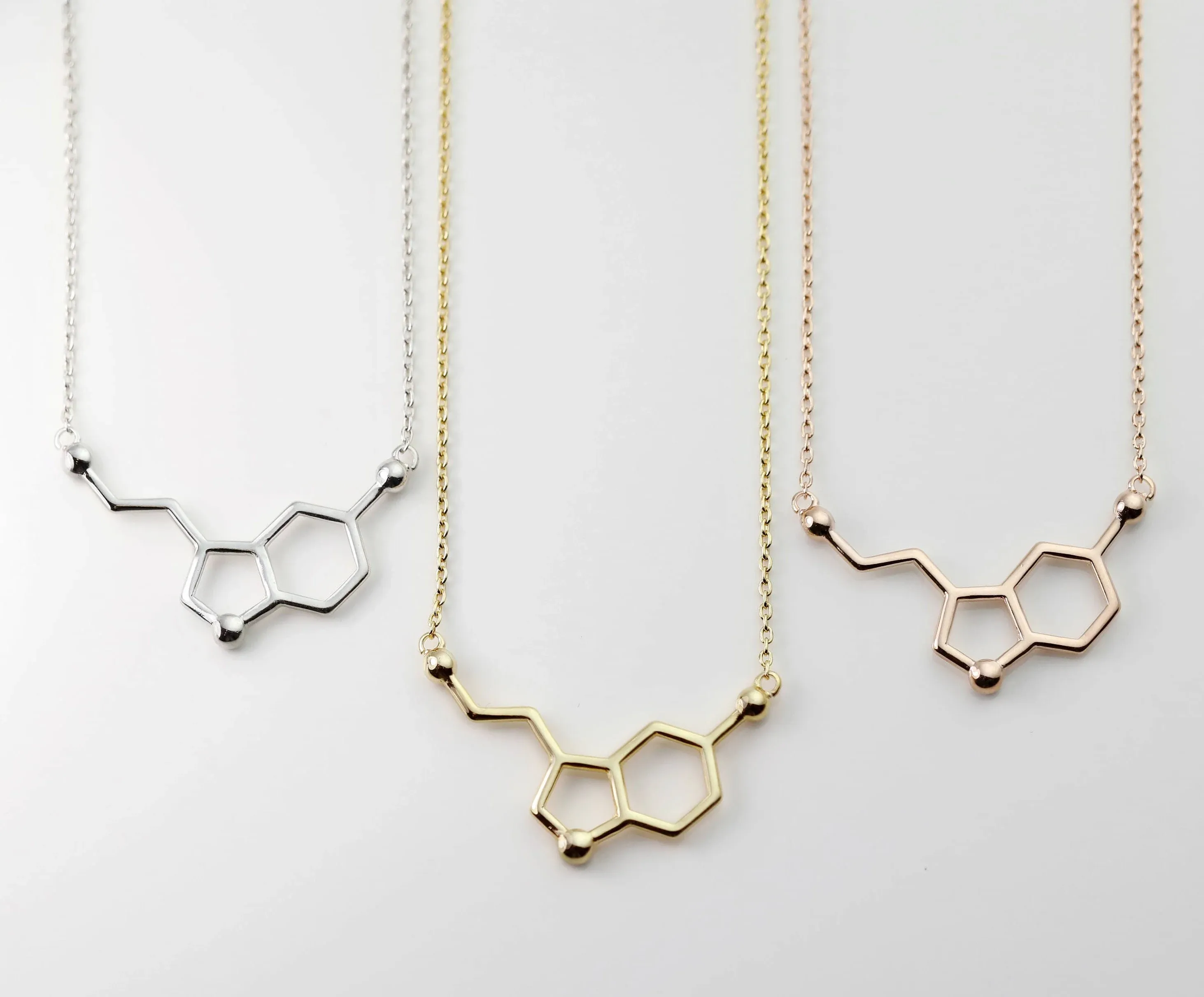 Serotonin Molecule Necklace