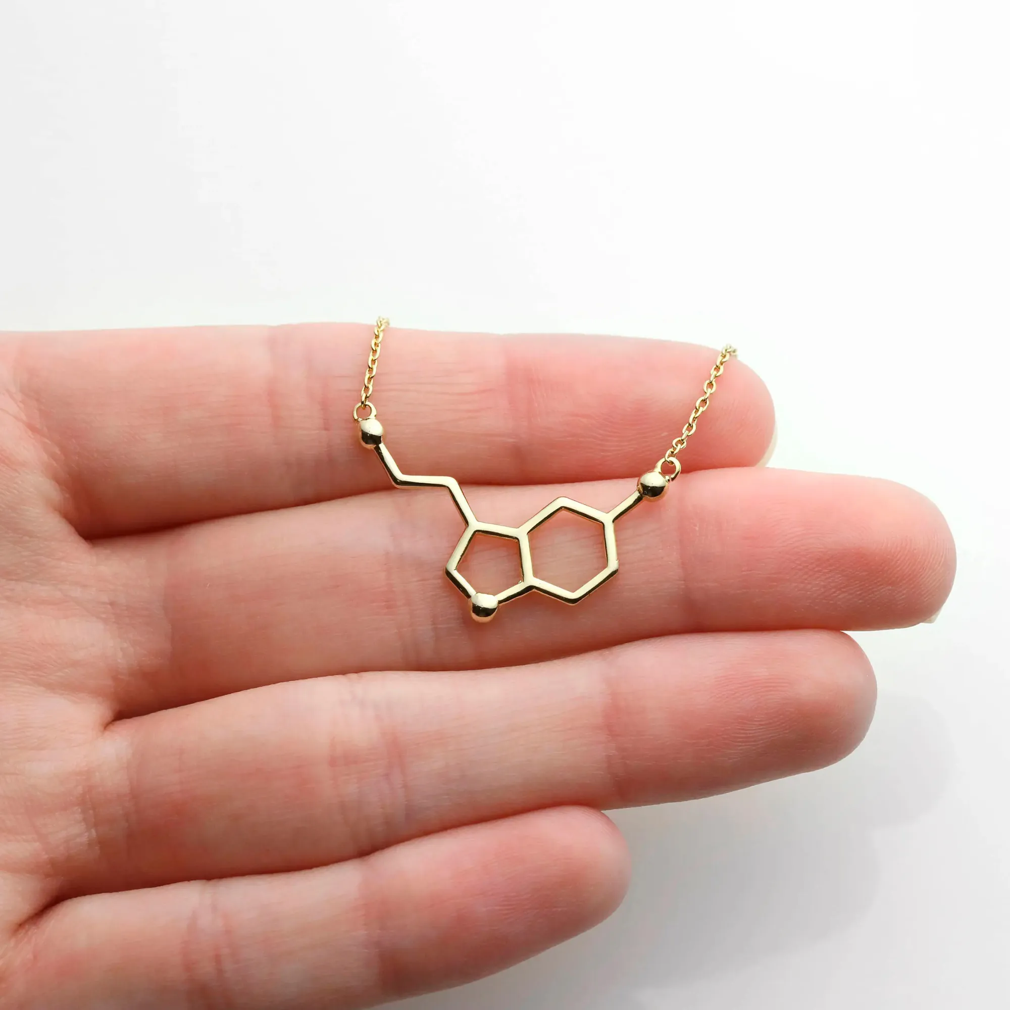 Serotonin Molecule Necklace