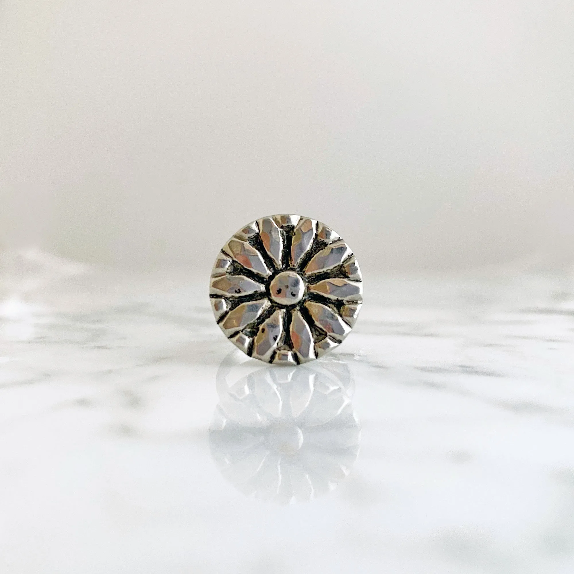 SILAS vintage silver flower ring