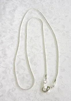 Silver Chain for Pendants with Bails 18 Length - Snake Style