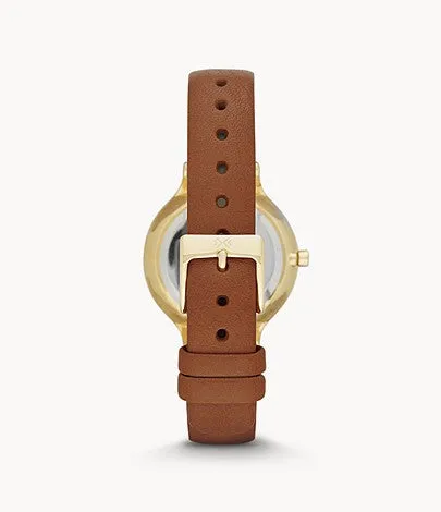 Skagen Anita Brown Leather Watch SKW2147